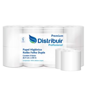 Papel Higiênico Rolão Folha Simples Distribuir Profissional – 16-18g/m² - 9cm x 250mts