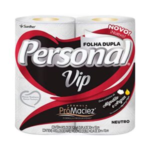 Papel Higiênico PERSONAL VIP Santher - Folha dupla - 10cm x 30mts – 4 rolos