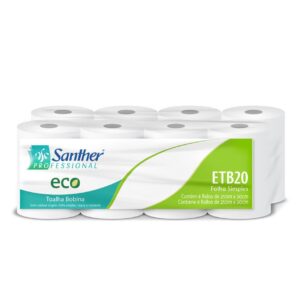 Papel Toalha Bobina Eco Folha Simples Inovatta , 28-30g/m² - ETB20