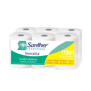 Toalha Bobina Santher Inovatta ITB01 Folha Simples