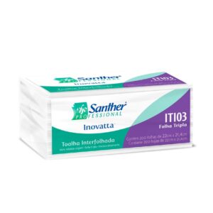 Papel Toalha Interfolhada Folha Tripla Inovatta - 42-46g/M² - ITI03